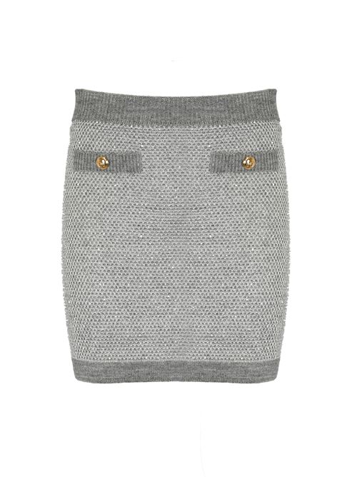 Gonna corta in maglia con paillettes Elisabetta Franchi | GK23T57E2431